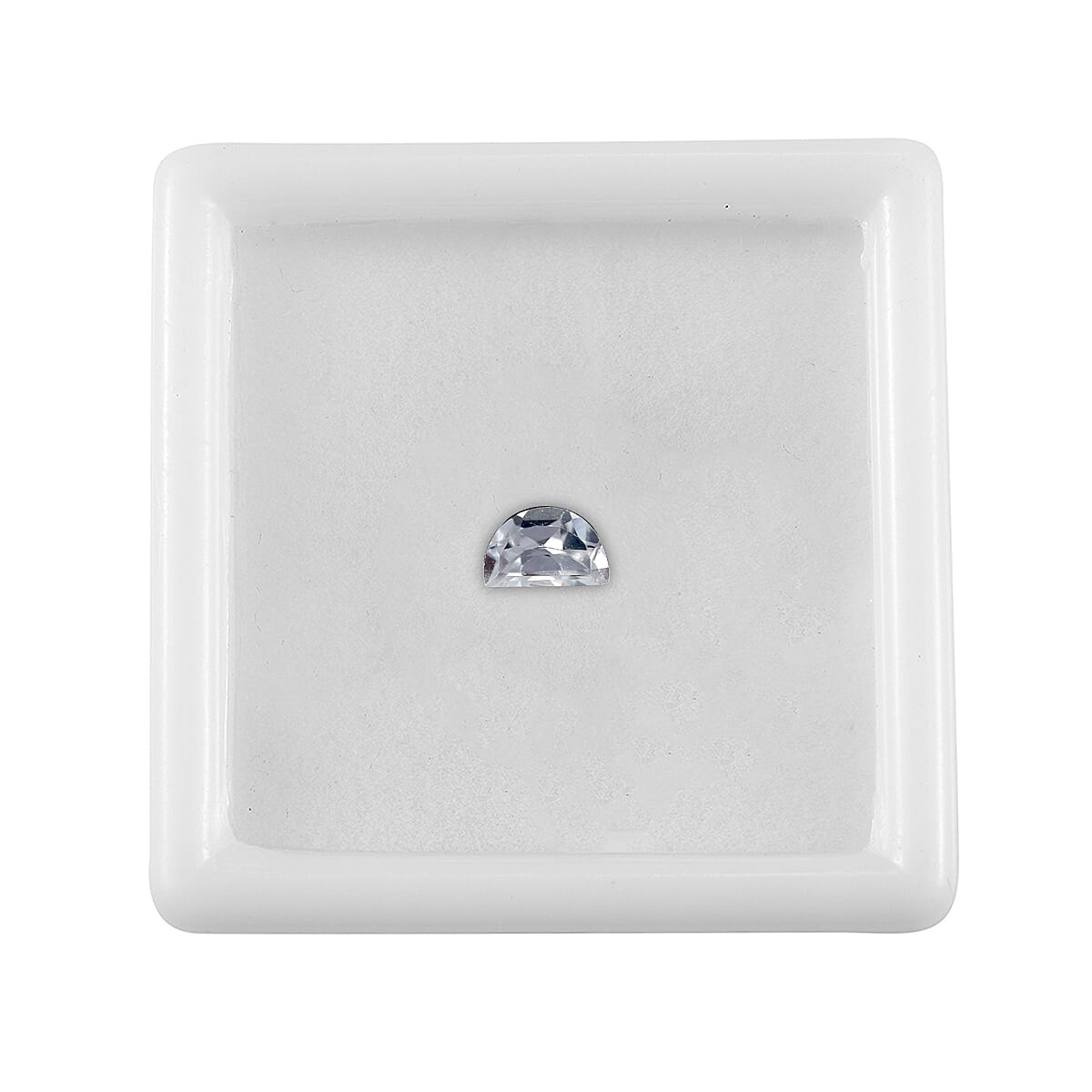 White Zircon (D_Shape 6x4 mm) 0.56 ctw Loose Gemstone image number 3