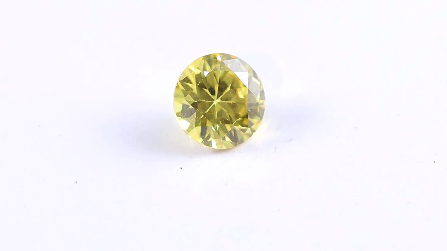 Simulated Yellow Diamond (Rnd 8 mm) 3.32 ctw Loose Gemstone