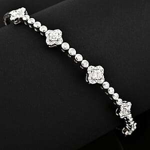 Modani 950 Platinum White Diamond Bangle Bracelet (9.0 In) Metal weight 14.13 Grams Including Spring Weight (0.5g) 1.44 ctw