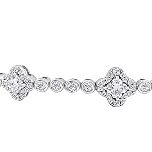 Modani 950 Platinum White Diamond Bangle Bracelet (9.0 In) Metal weight 14.13 Grams Including Spring Weight (0.5g) 1.44 ctw