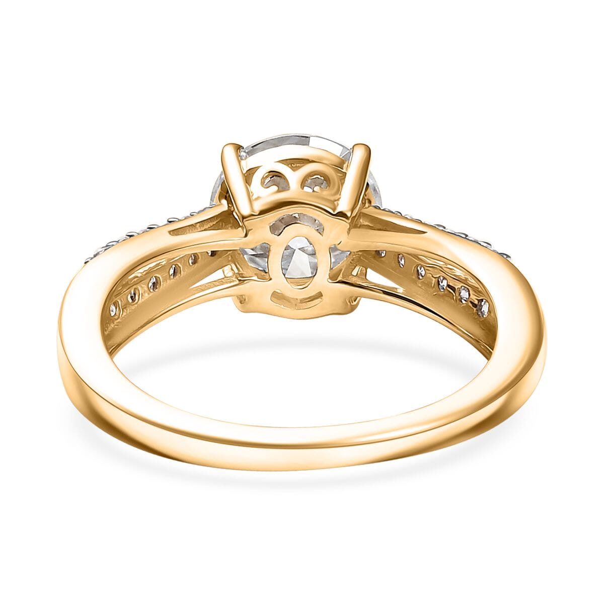 D'Joy Moissanite 2.20 ctw Bow Ring in 18K Vermeil Yellow Gold Over Sterling Silver (Size 5.0) image number 4