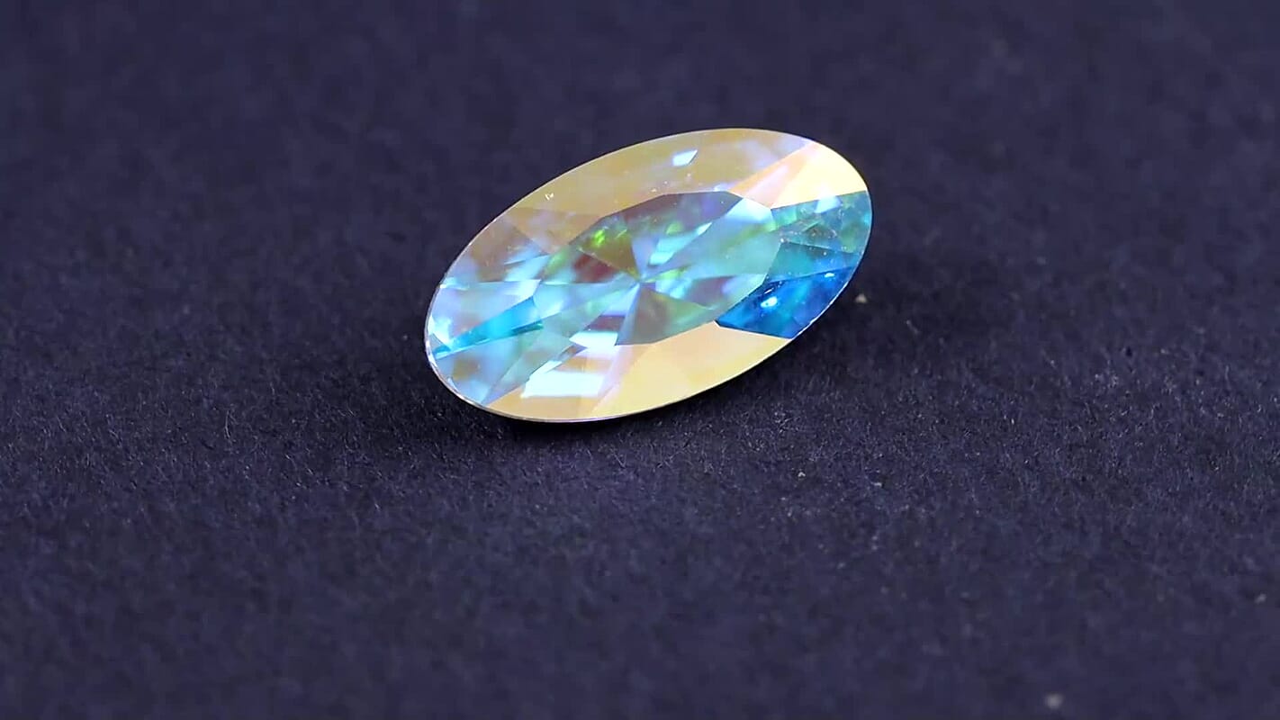 Aurora Borealis Crystal by Swarovski (Ovl 14x7.5 mm) 2.19 ctw Loose Gemstone