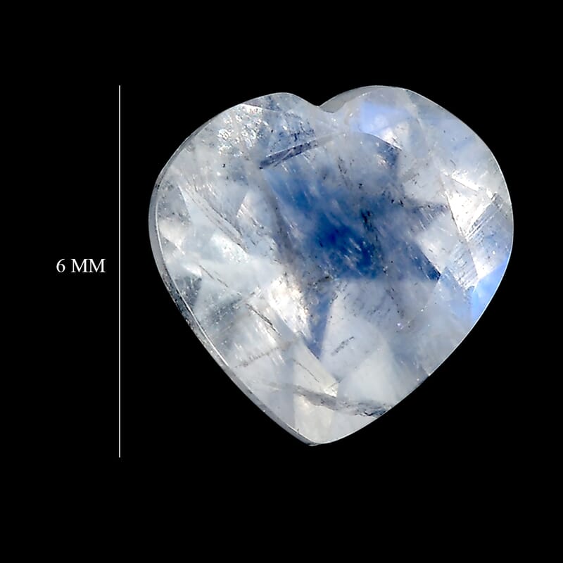 AA Rainbow Moonstone (Hrt 6 mm) 0.75 ctw