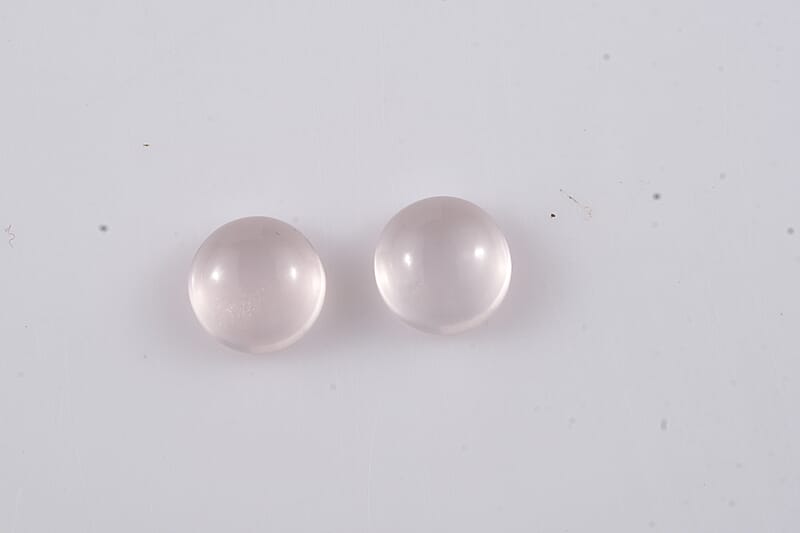 Set of 2 Galilea Rose Quartz (Rnd 8 mm) 3.47 ctw Loose Gemstone