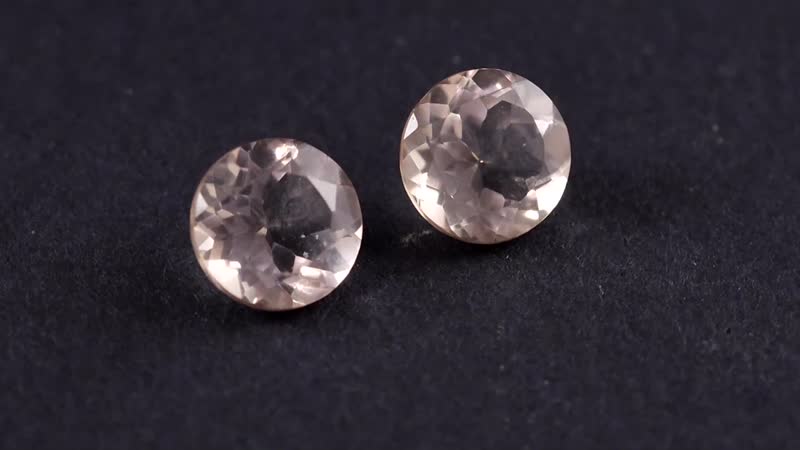 Set of 2 Galilea Rose Quartz (Rnd 8 mm) 3.25 ctw Loose Gemstone