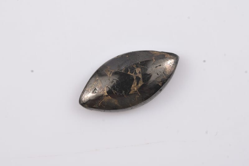 Matrix Silver Shungite (Mrq 20x10 mm) 3.23 ctw Loose Gemstone