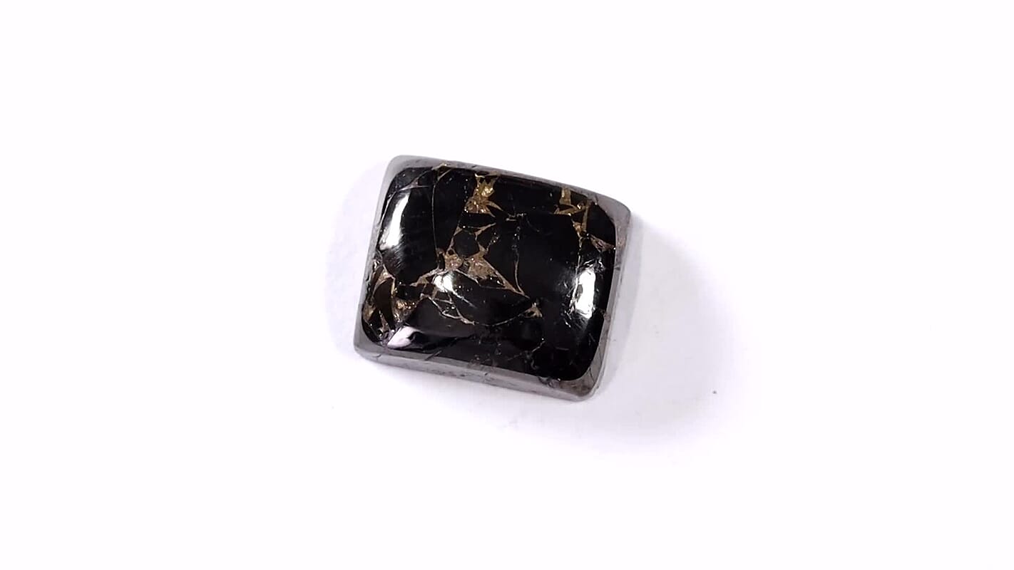 Matrix Silver Shungite (Oct 11x9 mm) 3.03 ctw Loose Gemstone