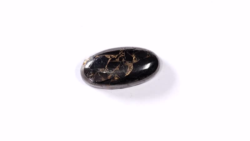 Matrix Silver Shungite (Ovl 14x7 mm) 2.23 ctw Loose Gemstone