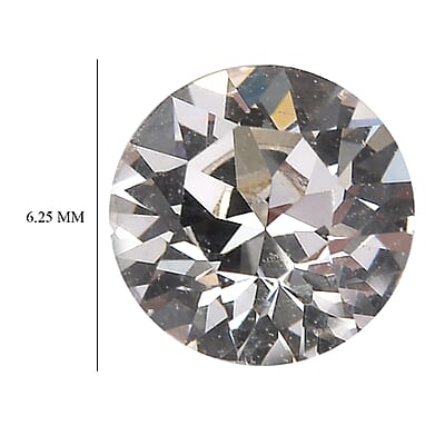 White Crystal by Swarovski (Rnd 6.25 mm) 0.83 ctw Loose Gemstone