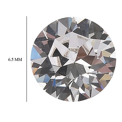 White Crystal by Swarovski (Rnd 6.5 mm) 0.85 ctw Loose Gemstone