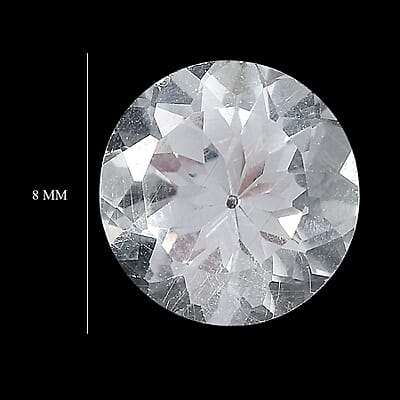 AA White Topaz (Rnd 8 mm) 1.87 ctw Loose Gemstone