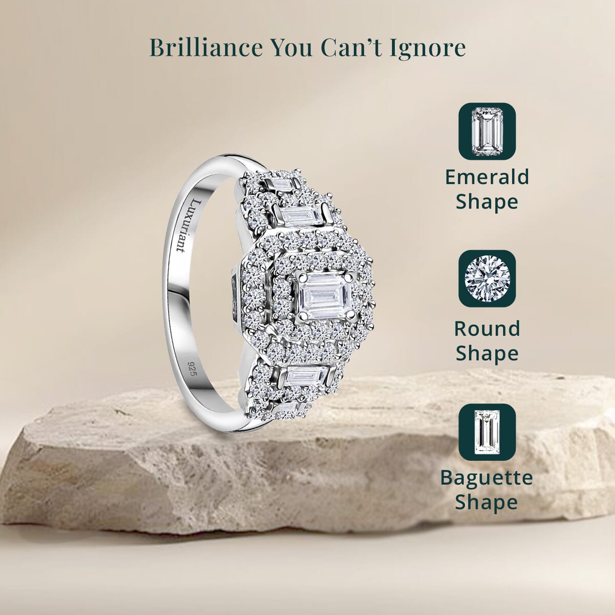 Luxuriant Lab Grown Diamond E-F VS 1.00 ctw Celestial Lineage Ring in Rhodium Over Sterling Silver (Size 10.0) image number 5