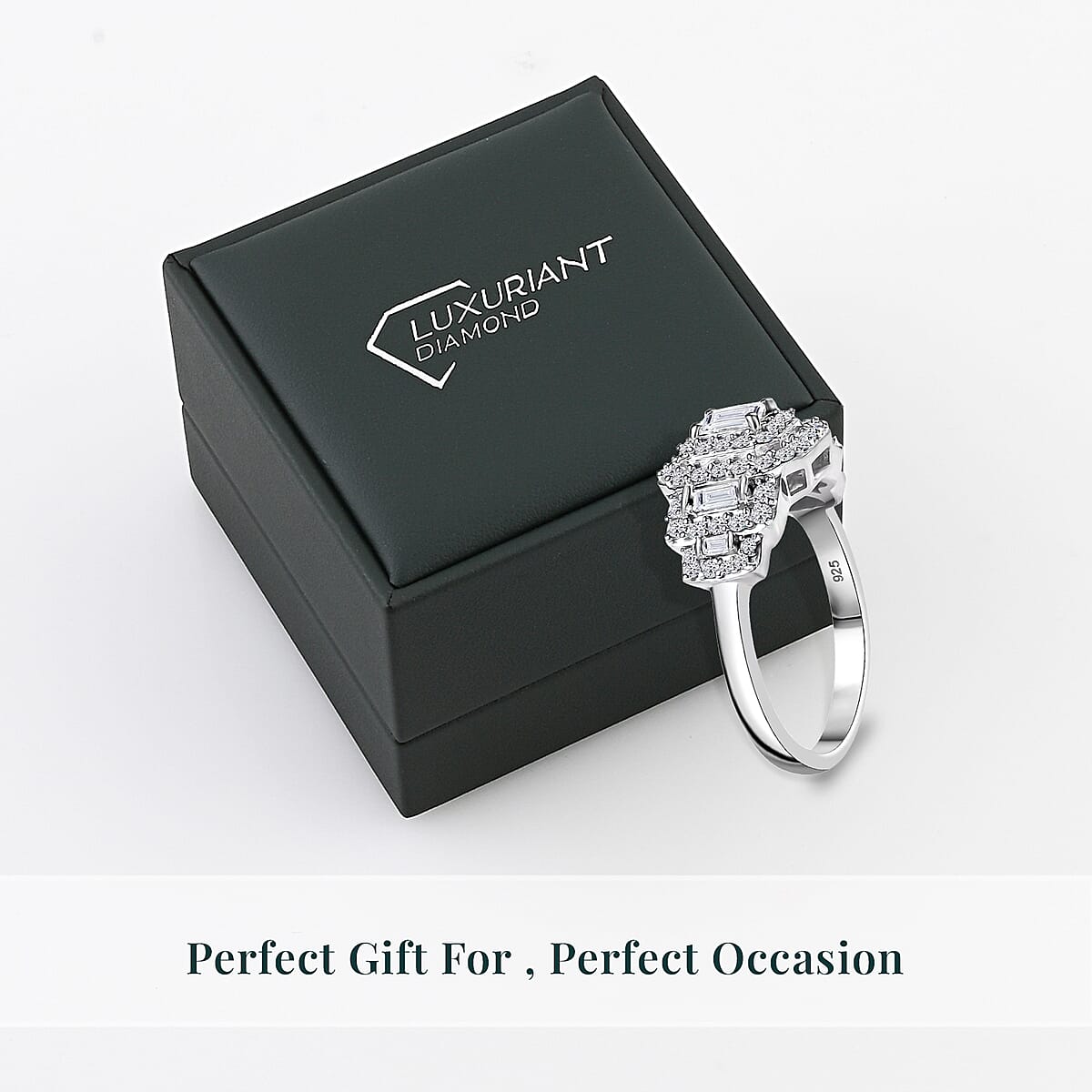Luxuriant Lab Grown Diamond E-F VS 1.00 ctw Celestial Lineage Ring in Rhodium Over Sterling Silver (Size 9.0) image number 6