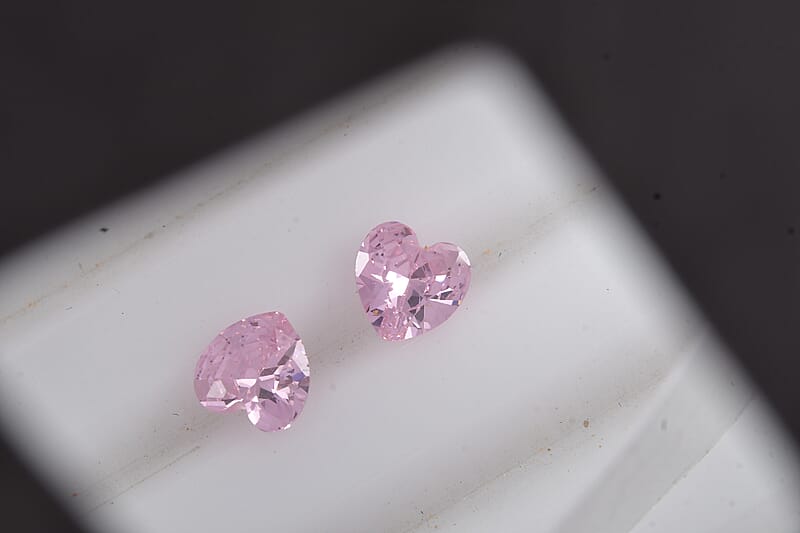 Simulated Pink Diamond (Hrt 5mm) 1.36 ctw Loose Gemstone