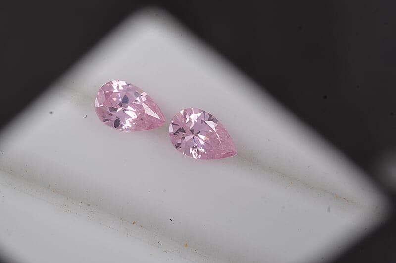 Simulated Pink Diamond (Pear 6x4mm) 1.13 ctw Loose Gemstone