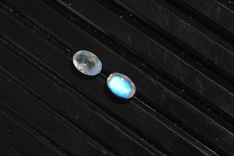 AA Rainbow Moonstone (Oval 6x4 mm) 0.75 ctw Loose Gemstone