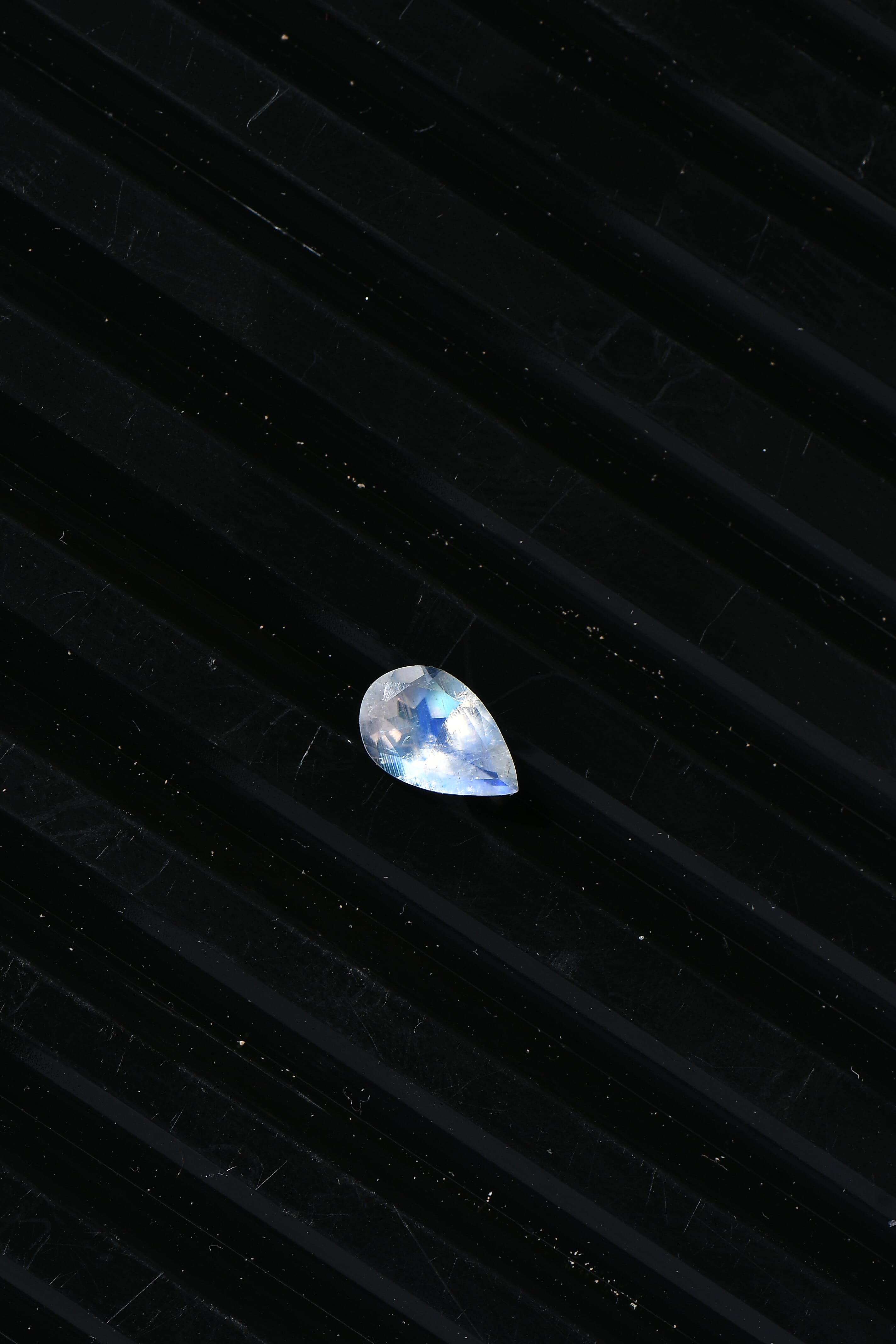 AA Rainbow Moonstone (Pear 8x6 mm) 0.69 ctw Loose Gemstone