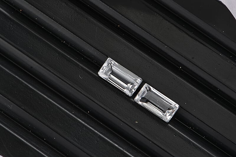 AA White Topaz Set of 2 (Bgt 6x3 mm) 0.94 ctw Loose Gemstone
