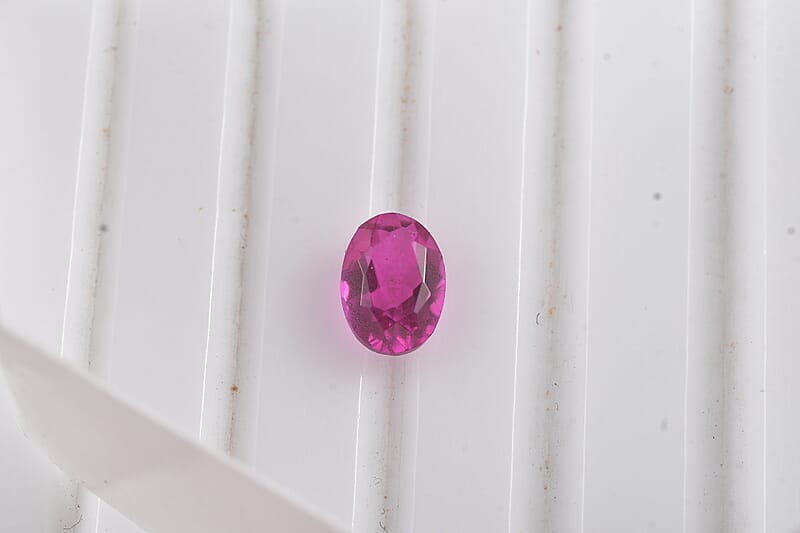 Radiant Orchid Triplet Quartz (Ovl 7x5mm) 0.80 ctw Loose Gemstone