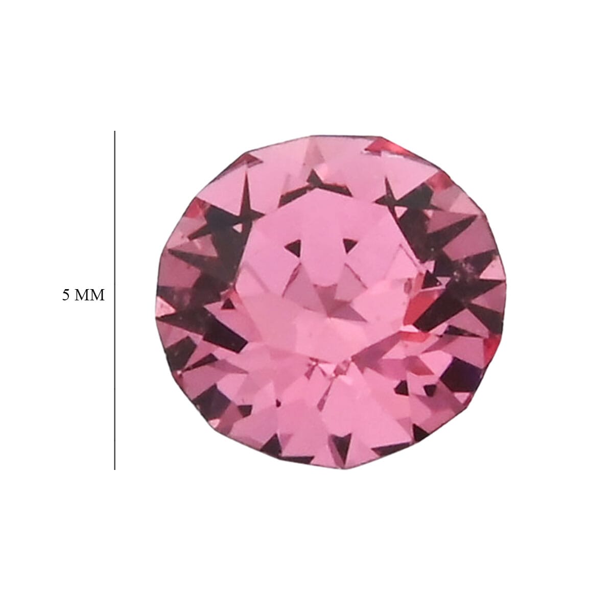 Rose Crystal by Swarovski (Rnd 5 mm) 0.64 ctw Loose Gemstone image number 3