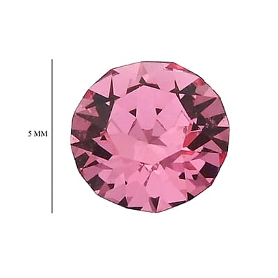 Rose Crystal by Swarovski (Rnd 5 mm) 0.64 ctw Loose Gemstone