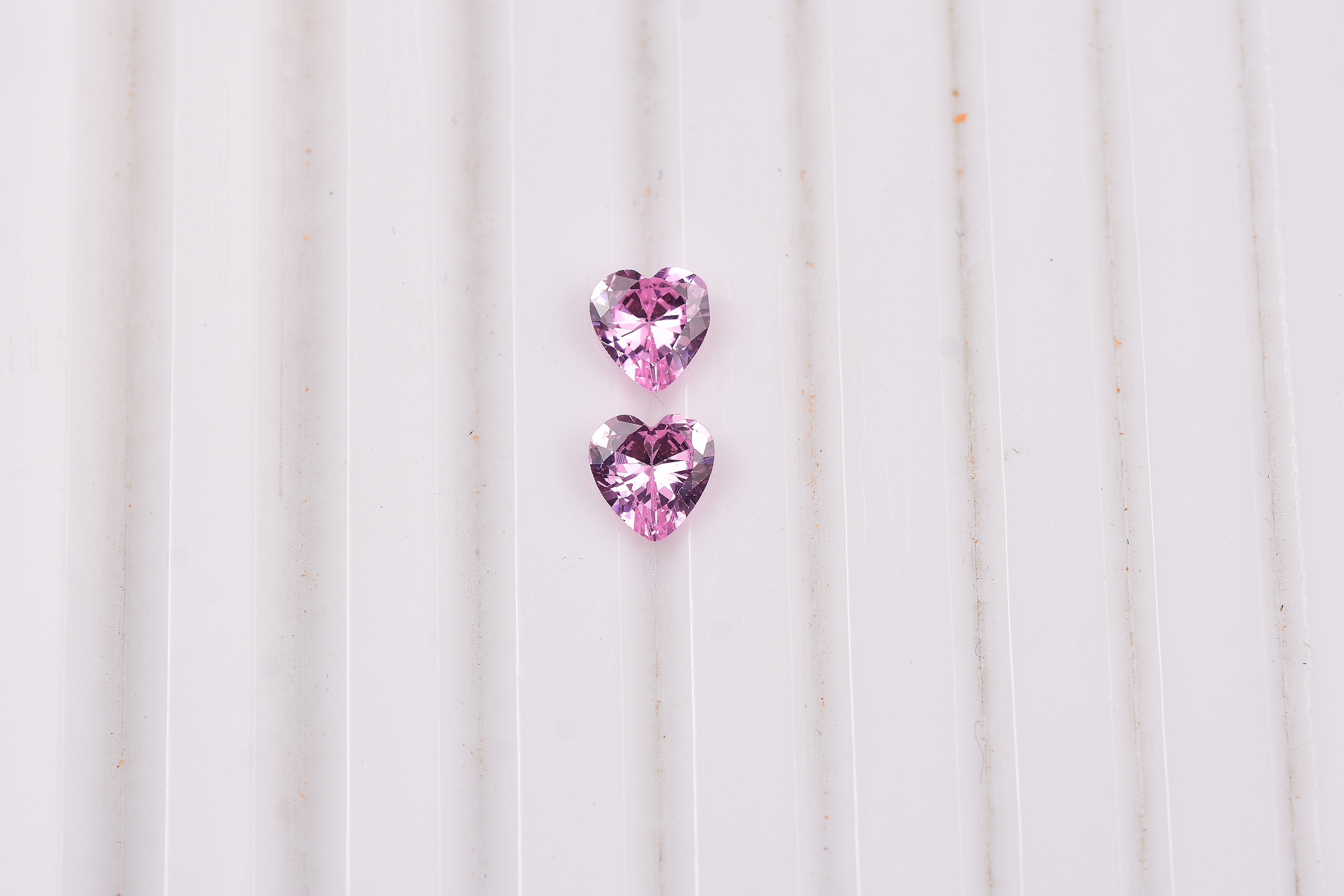 Simulated Pink Diamond (Hrt 6mm) 2.50 ctw Loose Gemstone
