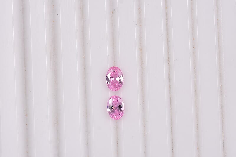 Simulated Pink Diamond (Ovl 7x5mm) 2.24 ctw Loose Gemstone