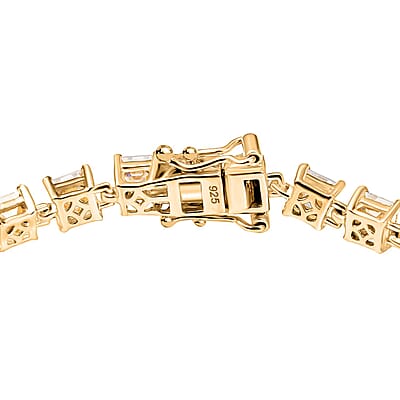 Moissanite 10.50 ctw Bracelet in 18K Vermeil Yellow Gold Over Sterling Silver (7.50 In)