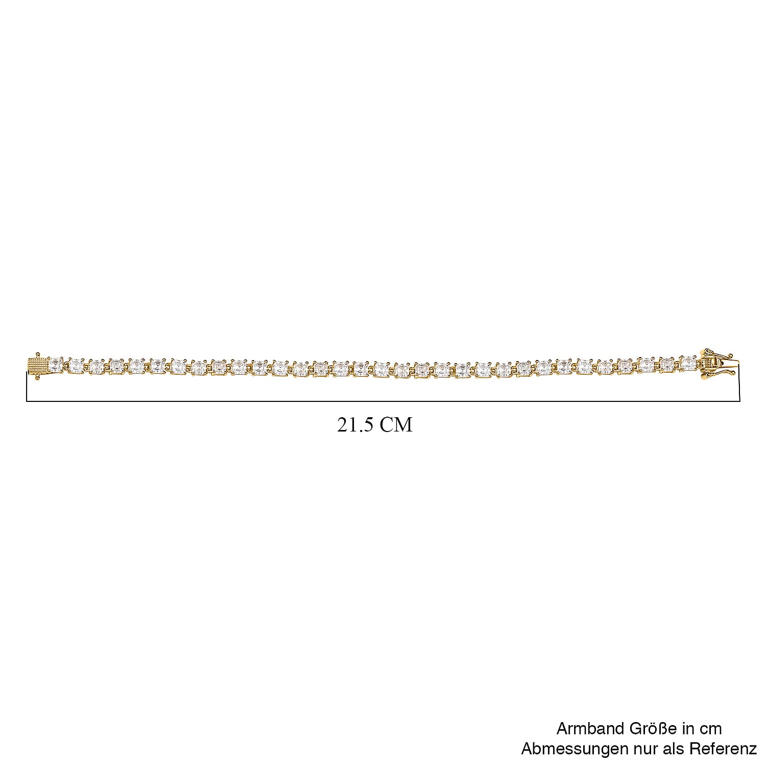 Moissanite 10.50 ctw Bracelet in 18K Vermeil Yellow Gold Over Sterling Silver (7.50 In)