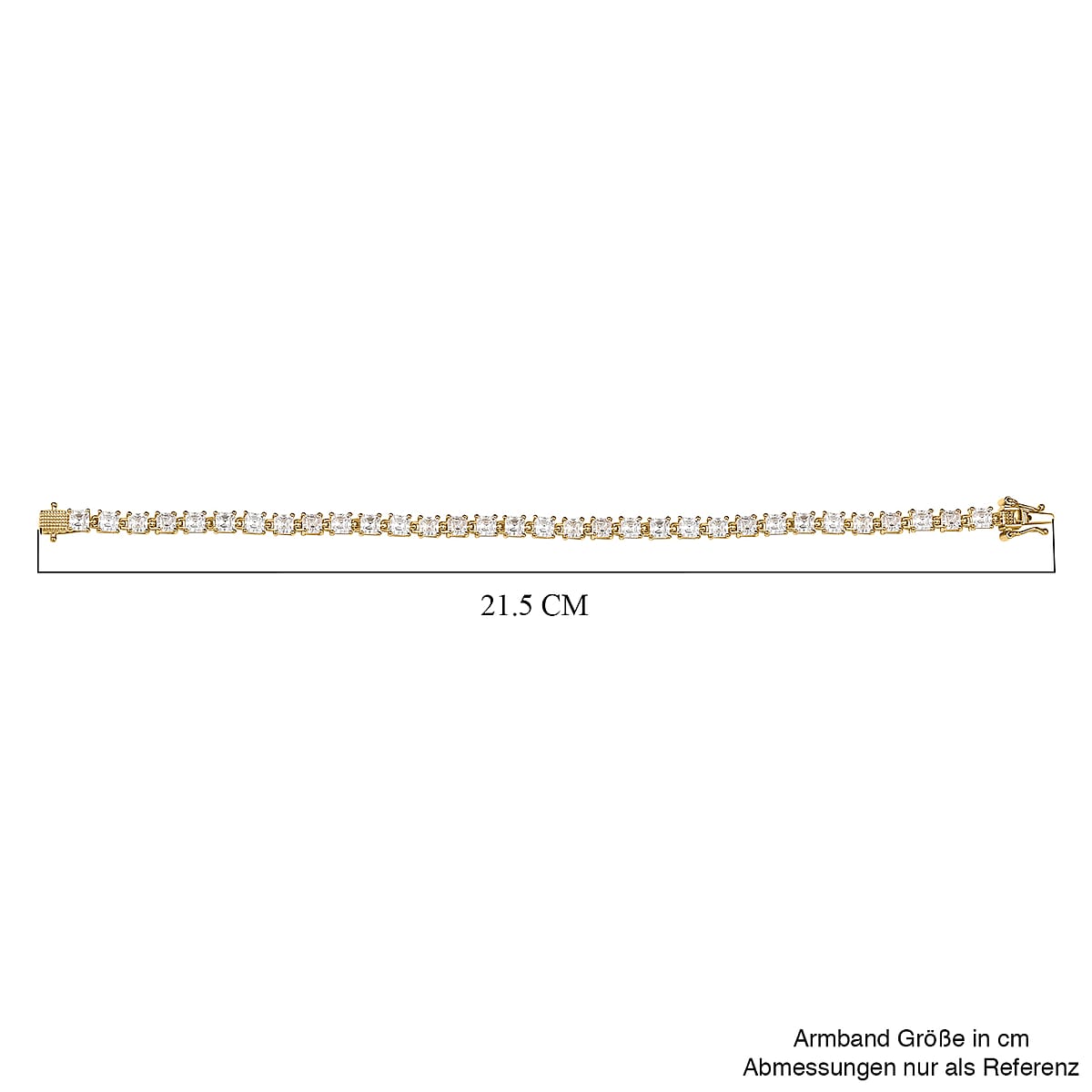 Moissanite 10.50 ctw Bracelet in 18K Vermeil Yellow Gold Over Sterling Silver (7.50 In) image number 4