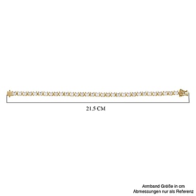 Moissanite 10.50 ctw Bracelet in 18K Vermeil Yellow Gold Over Sterling Silver (7.50 In)
