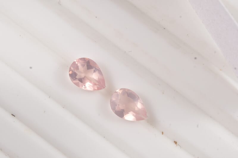Galilea Rose Quartz (Pear 7x5 mm) 1.08 ctw Loose Gemstone