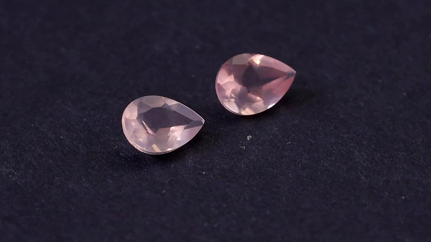 Galilea Rose Quartz (Pear 7x5 mm) 1.08 ctw Loose Gemstone