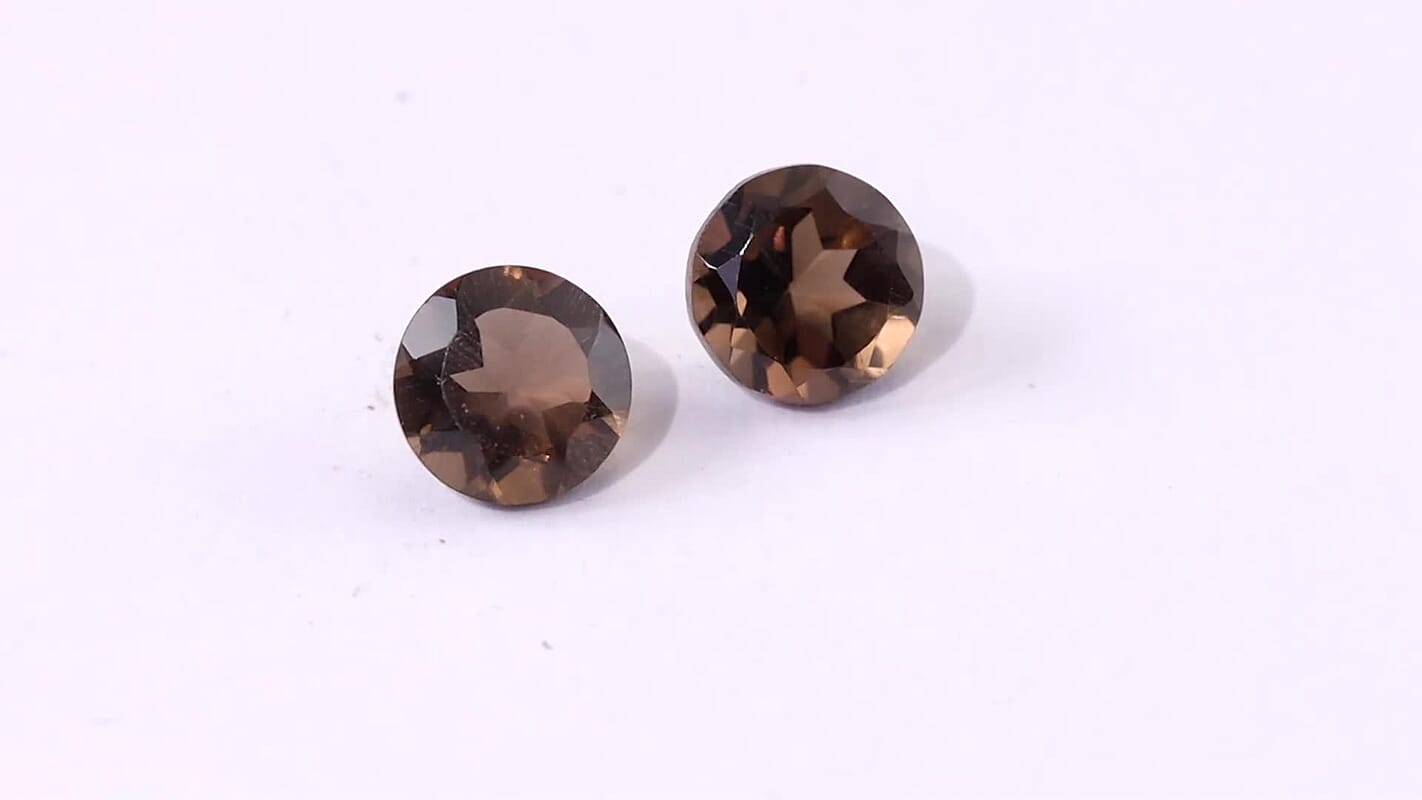Smoky Quartz (Rnd 6 mm) 1.35 ctw Loose Gemstone