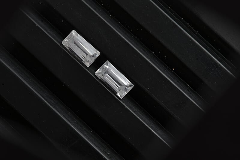 White Zircon (Bgt 5x2.5mm) 0.55 ctw Loose Gemstone
