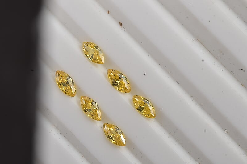 Simulated Yellow Diamond (Mrq 5x2.5mm) 1.30 ctw Loose Gemstone