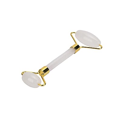 Rock Crystal Quartz Eye Mask (8.28x3.54) with Face Roller (5.82x1.57x2.36)