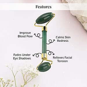 Green Aventurine Eye Mask with Face Roller