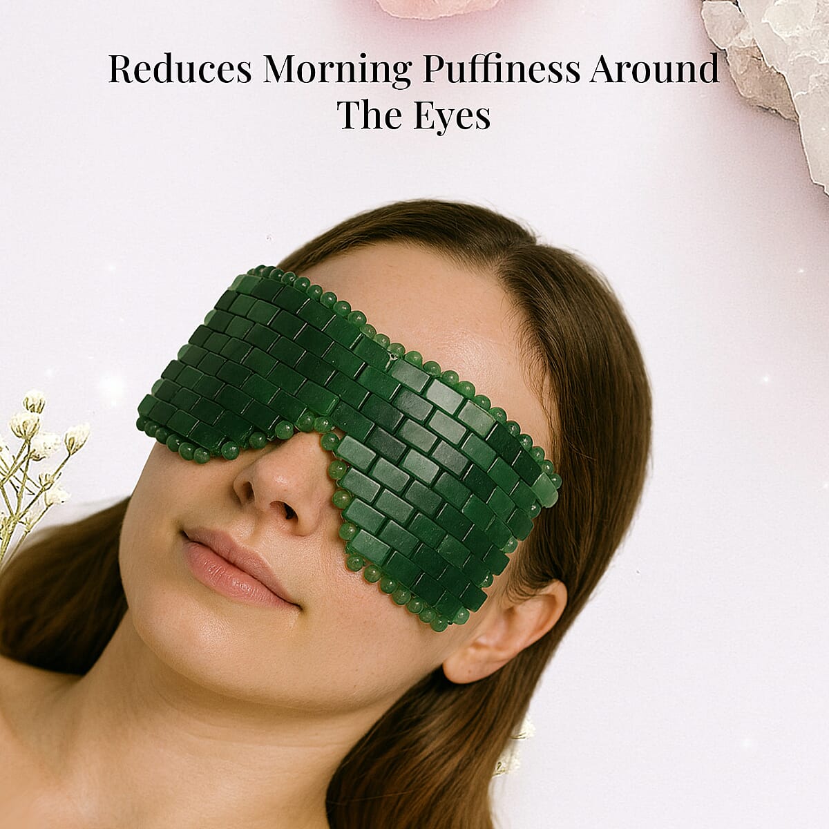 Green Aventurine Eye Mask with Face Roller image number 5