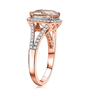 Certified & Appraised Luxoro AAA Marropino Morganite and G-H I2 Diamond 3.91 ctw Ring in 10K Rose Gold (Size 10.0) (Del. in 10-15 Days)