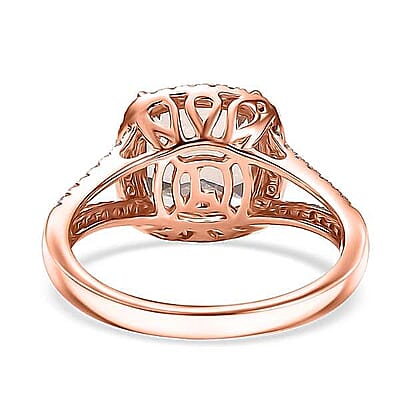 Certified & Appraised Luxoro 10K Rose Gold AAA Marropino Morganite, Diamond (G-H, I2) Ring (Size 5.0) 3.91 ctw