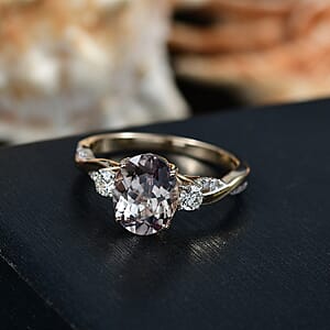 Certified & Appraised Luxoro AAA Turkizite and G-H I2 Diamond 3.43 ctw Ring in 14K Yellow Gold (Size 10.0) (Del. in 10-15 Days)