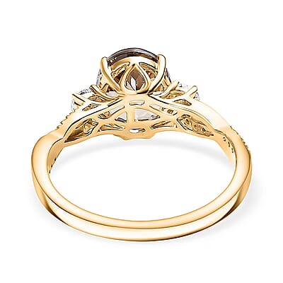 Certified & Appraised Luxoro 14K Yellow Gold AAA Turkizite and Diamond (G-H, I2) (0.29 cts) Ring (Size 5.0) 3.43 ctw
