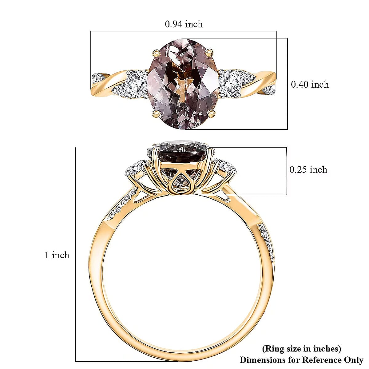 Certified & Appraised Luxoro 14K Yellow Gold AAA Turkizite and Diamond (G-H, I2) (0.29 cts) Ring (Size 10.0) (Del. in 10-15 Days) 3.43 ctw image number 5