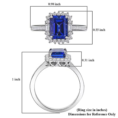 Certified & Appraised Rhapsody AAAA Tanzanite and E-F VS Diamond 3.44 ctw Ring in 950 Platinum (Size 10.0) 6 Grams