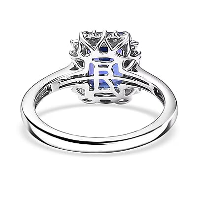 Certified & Appraised Rhapsody AAAA Tanzanite and E-F VS Diamond 3.44 ctw Ring in 950 Platinum (Size 10.0) 6 Grams