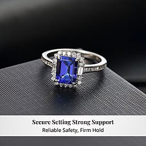 Certified & Appraised Rhapsody AAAA Tanzanite and E-F VS Diamond 3.44 ctw Ring in 950 Platinum (Size 7.0) 6 Grams