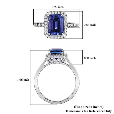 Certified & Appraised Rhapsody AAAA Tanzanite and E-F VS Diamond 4.41 ctw Ring in 950 Platinum (Size 8.0) 6.40 Grams