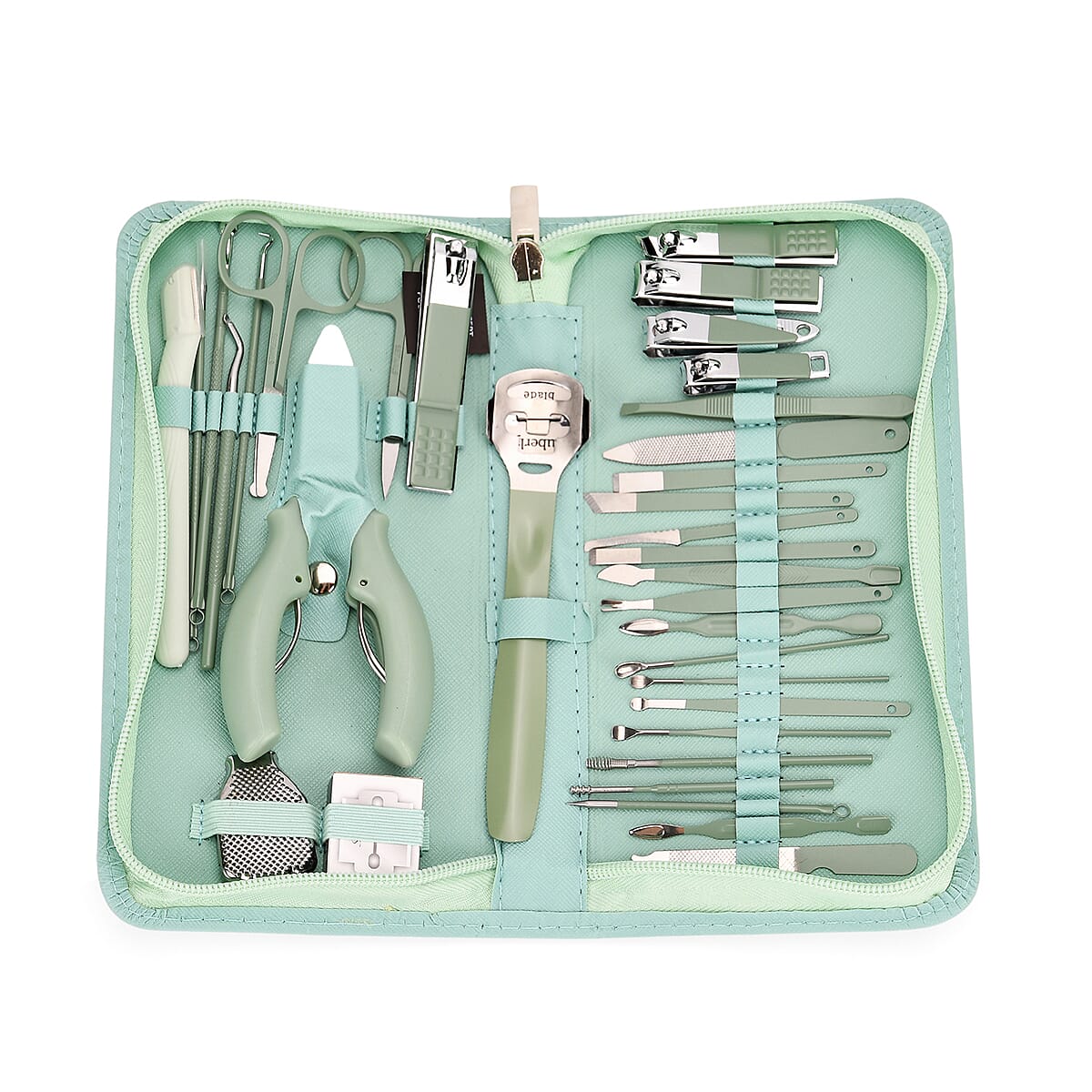 Set of 35pcs Multi-functional Manicure Set with Storage Bag - Green image number 0