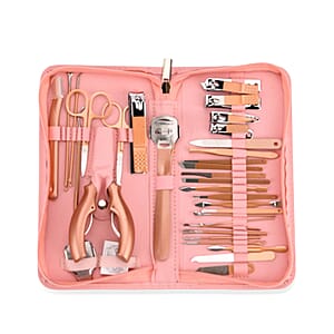 Set of 35pcs Multi-functional Manicure Set with Storage Bag - Pink